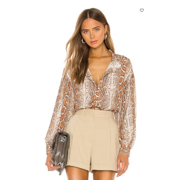 Smythe Poet Blouse Desert Snake Size Small - Picture 2 of 6